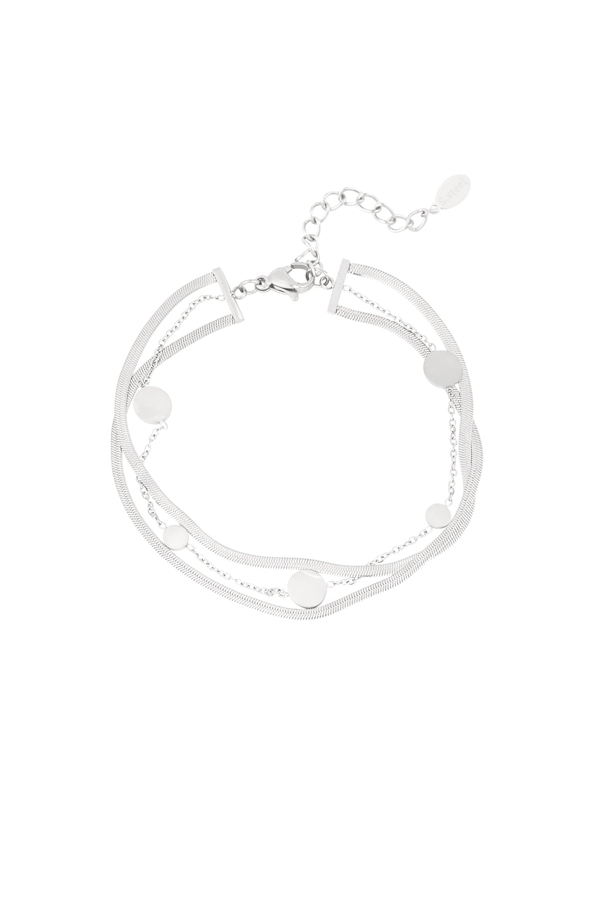 Stylish Stainless Steel Charm Bracelets - Silver & Gold