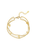 Stylish Stainless Steel Charm Bracelets - Silver & Gold