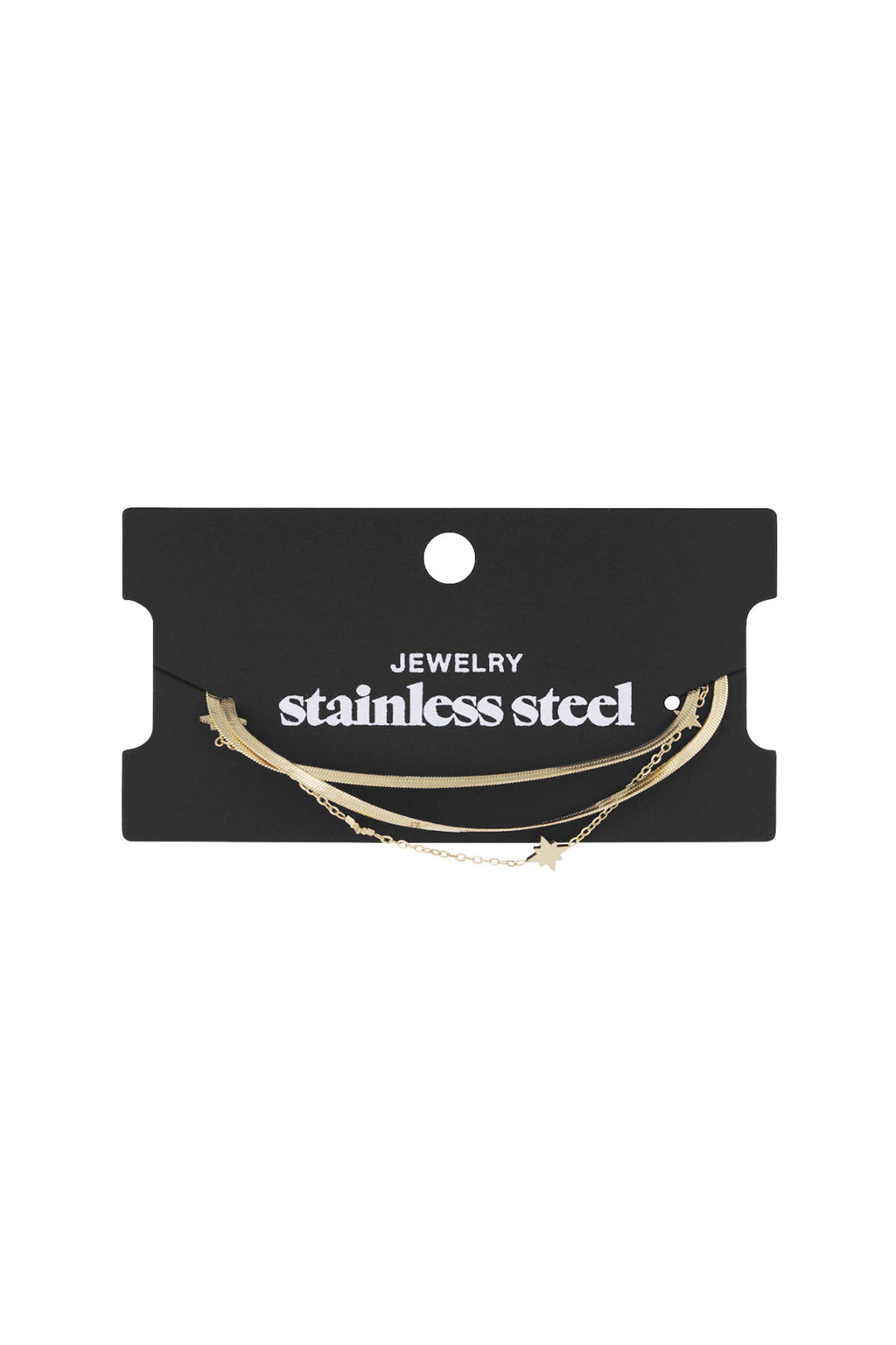 Elegant Stainless Steel Charm Bracelet - Silver & Gold