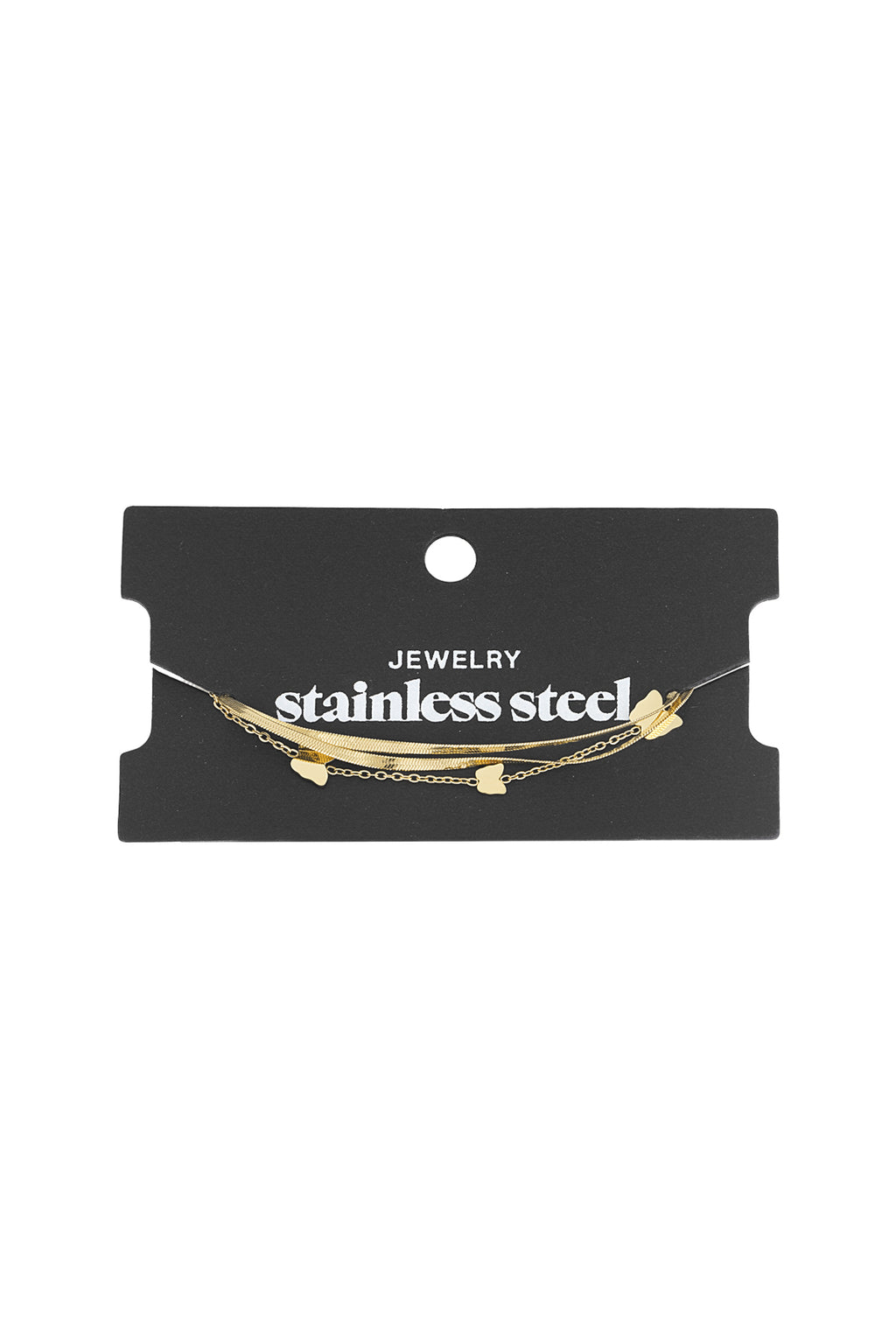 Elegant 14K Gold Plated Butterfly Charm Bracelet