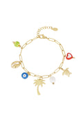 Elegant Gold Statement Charm Bracelet for Women
