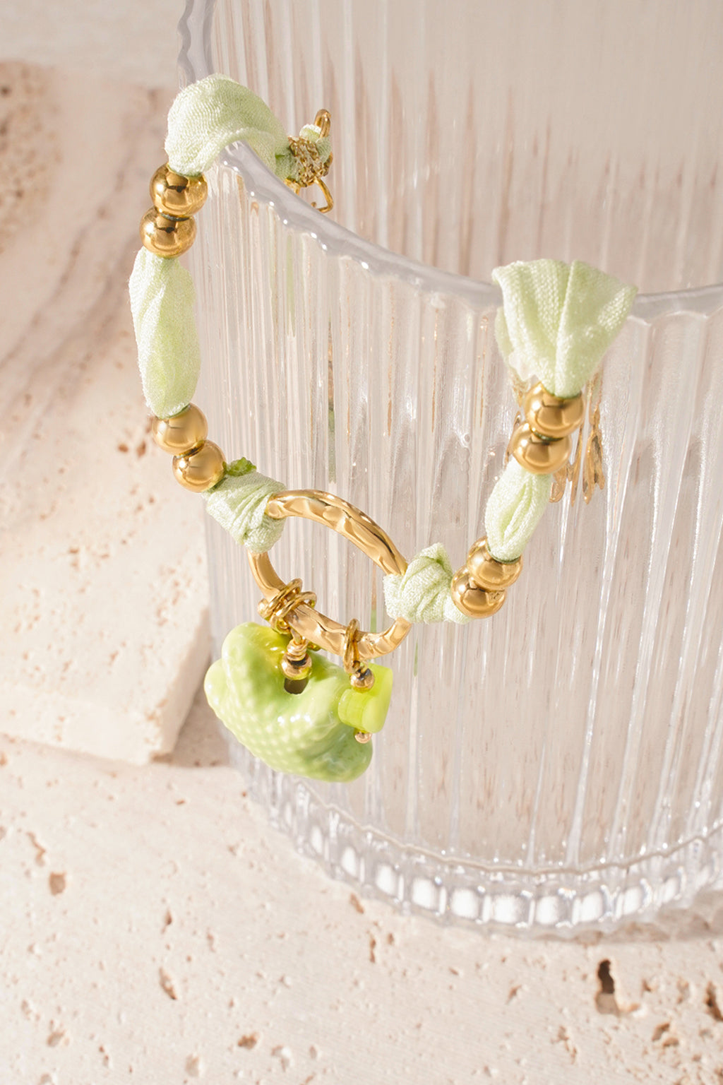 Elegant Green Statement Braided Bracelet