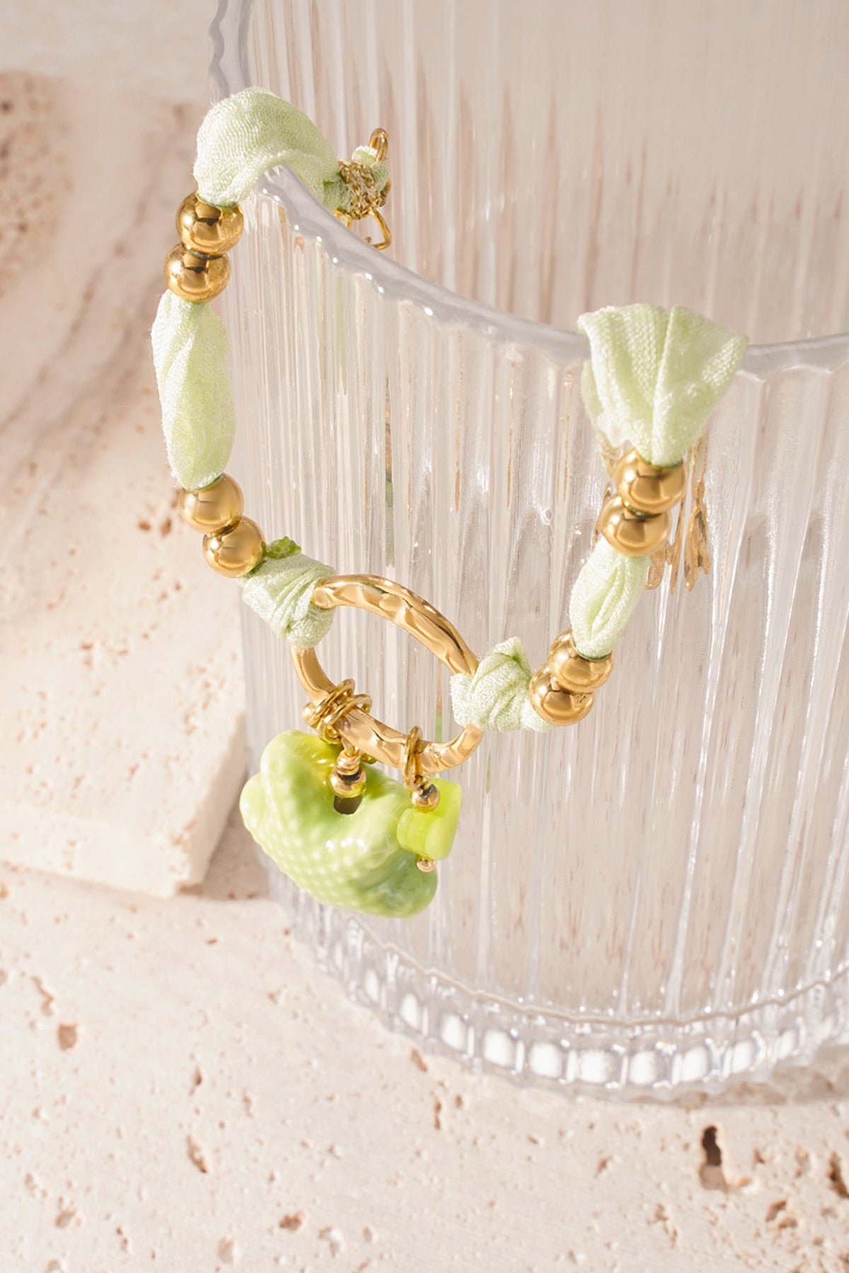 Elegant Green Statement Braided Bracelet