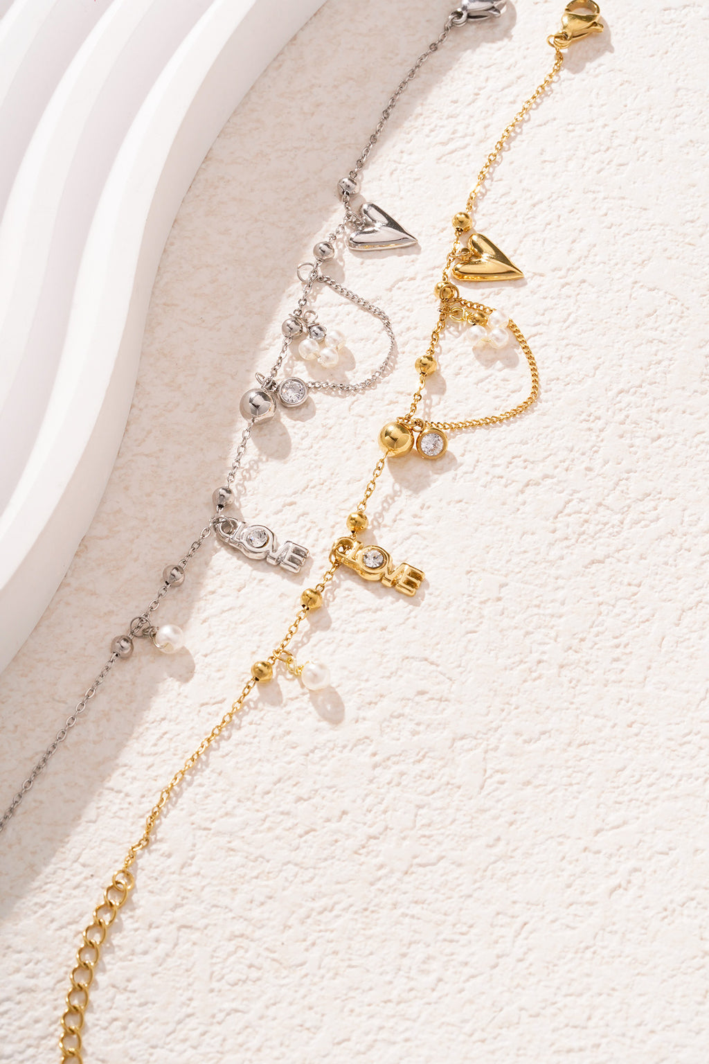 Elegant Charm Bracelets in Silver & Gold
