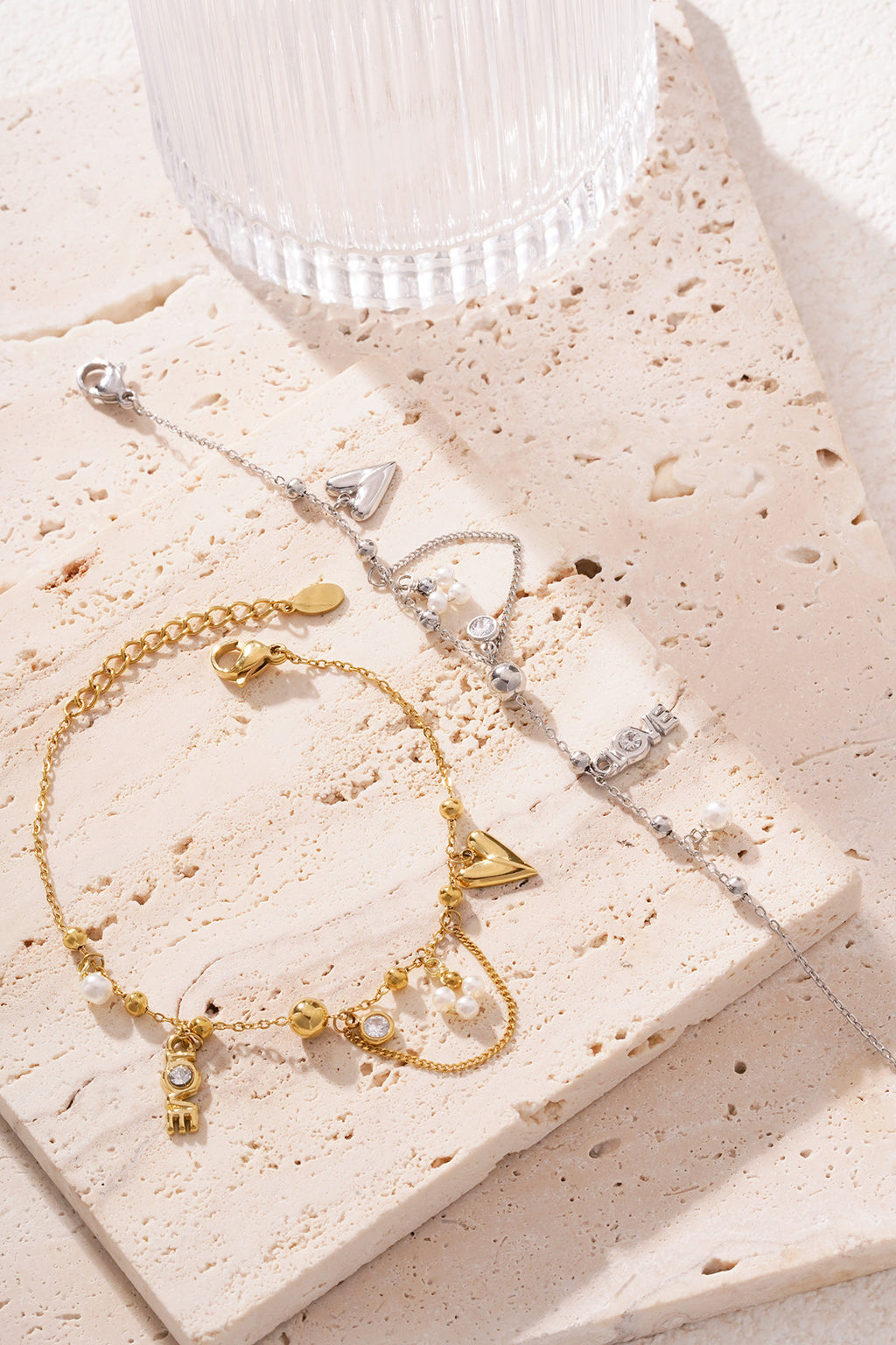 Elegant Charm Bracelets in Silver & Gold