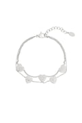 Elegant 14K Gold Plated Heart Charm Bracelet for Everyday Wear