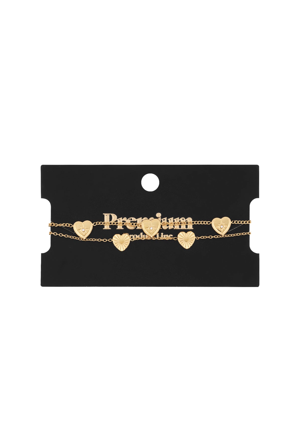 Elegant 14K Gold Plated Heart Charm Bracelet for Everyday Wear