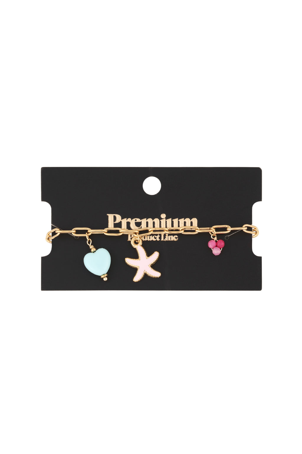 Elegant Gold Color Statement Charm Bracelet