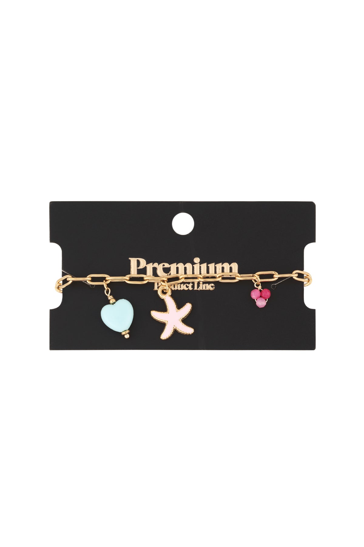 Elegant Gold Color Statement Charm Bracelet