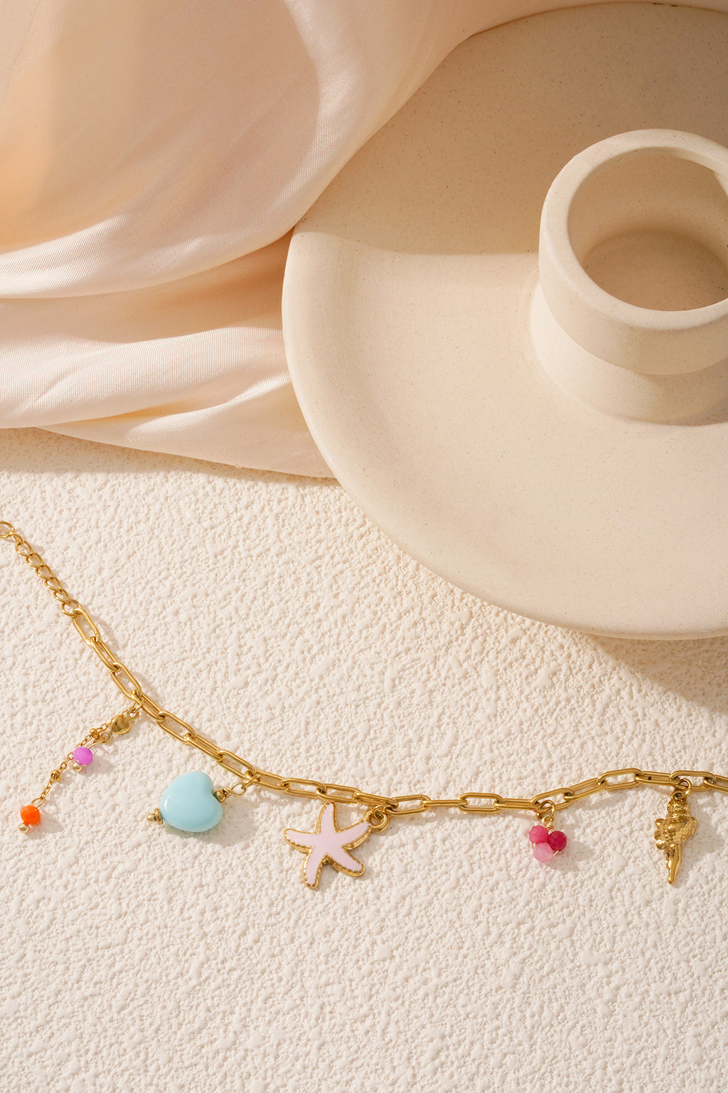 Elegant Gold Color Statement Charm Bracelet