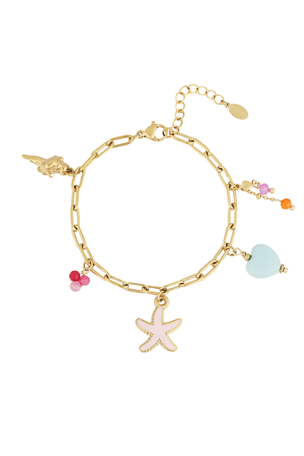 Elegant Gold Color Statement Charm Bracelet