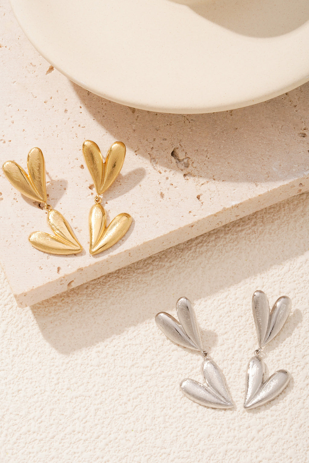 Elegant Drop Earrings in Silver & Gold