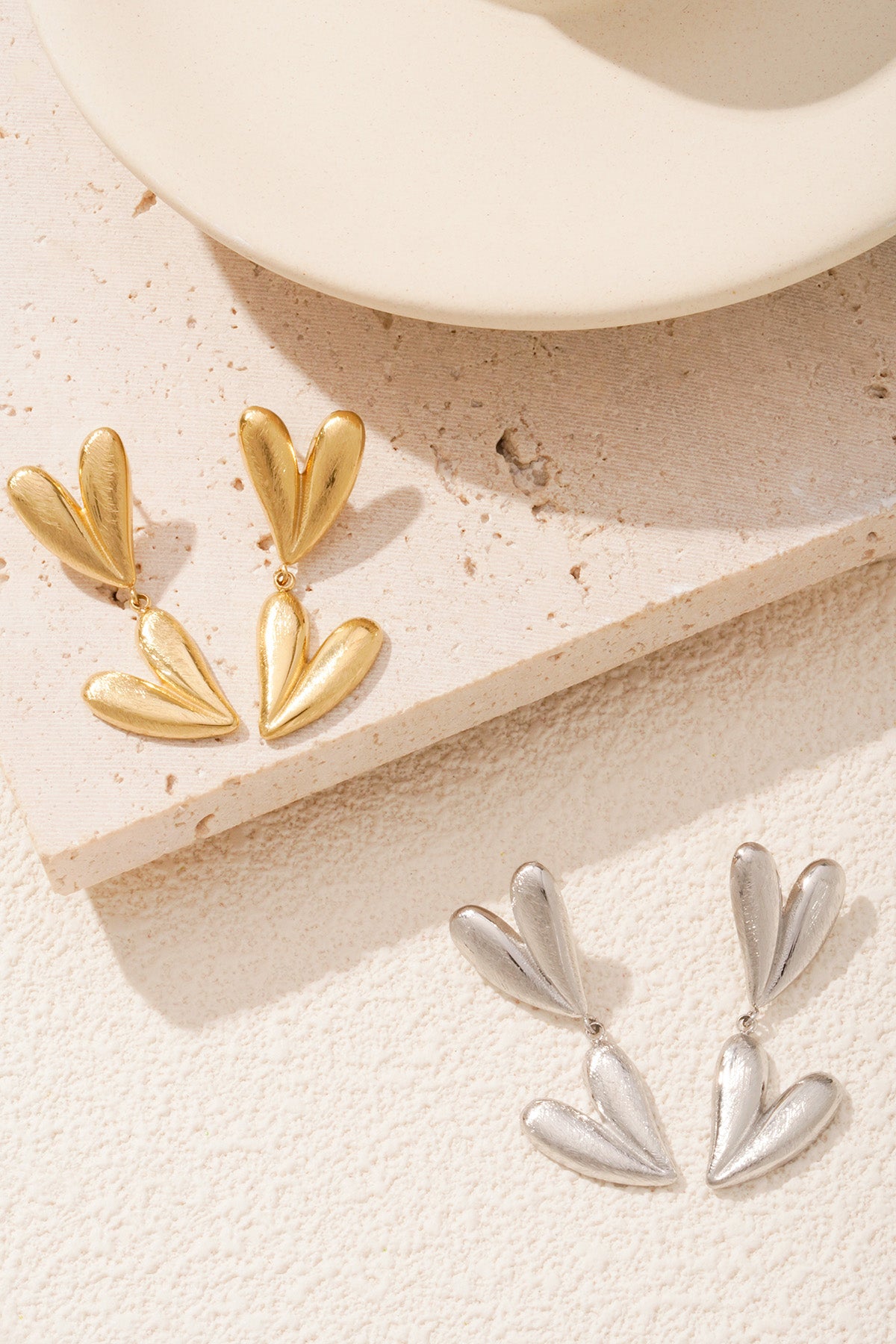 Elegant Drop Earrings in Silver & Gold