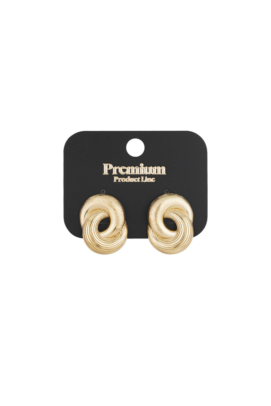 Elegant Irregular Shaped Stud Earrings, Silver & Gold