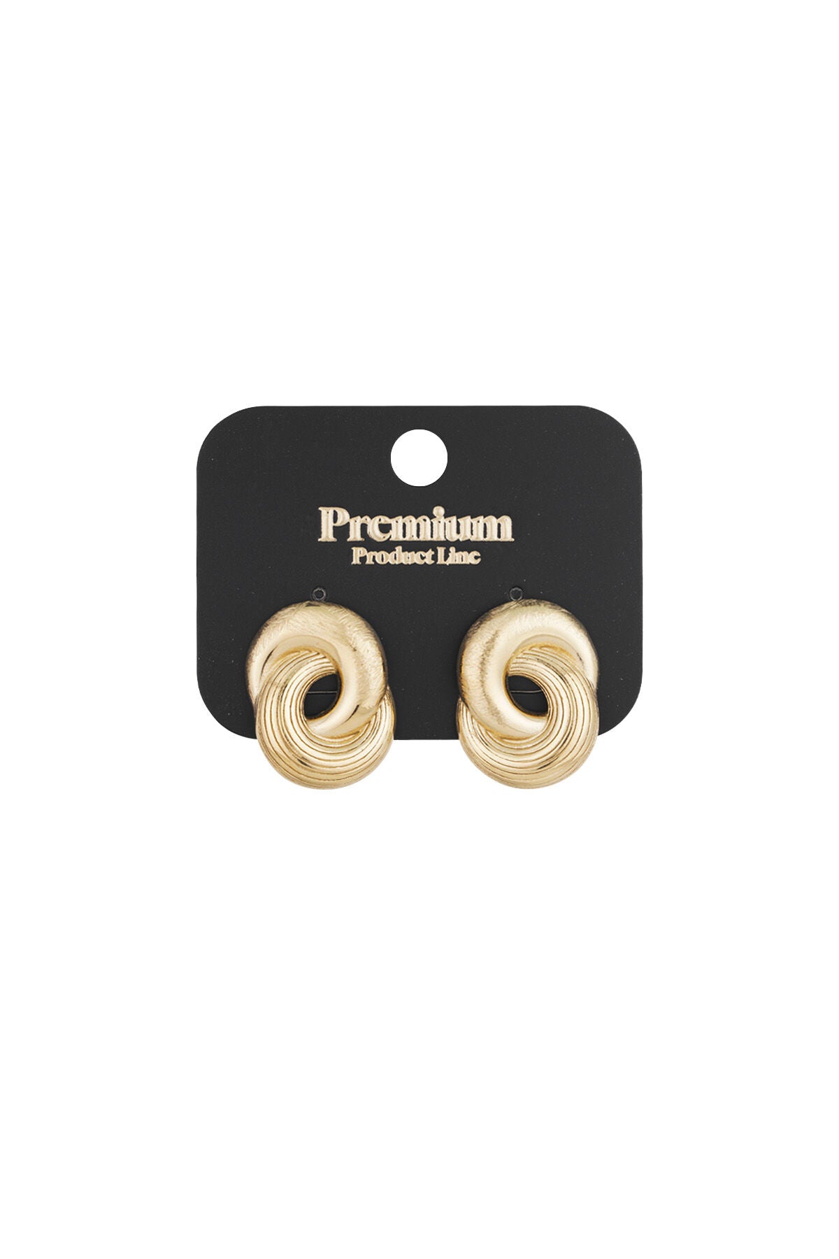 Elegant Irregular Shaped Stud Earrings, Silver & Gold