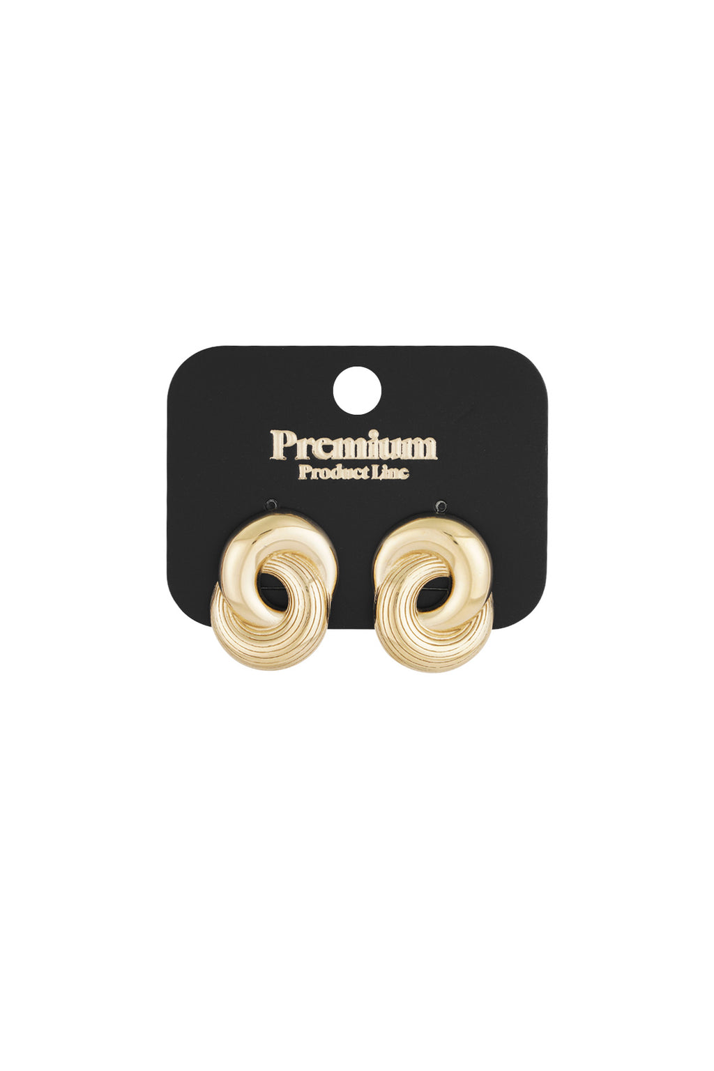 Elegant Statement Stud Earrings in Silver & Gold