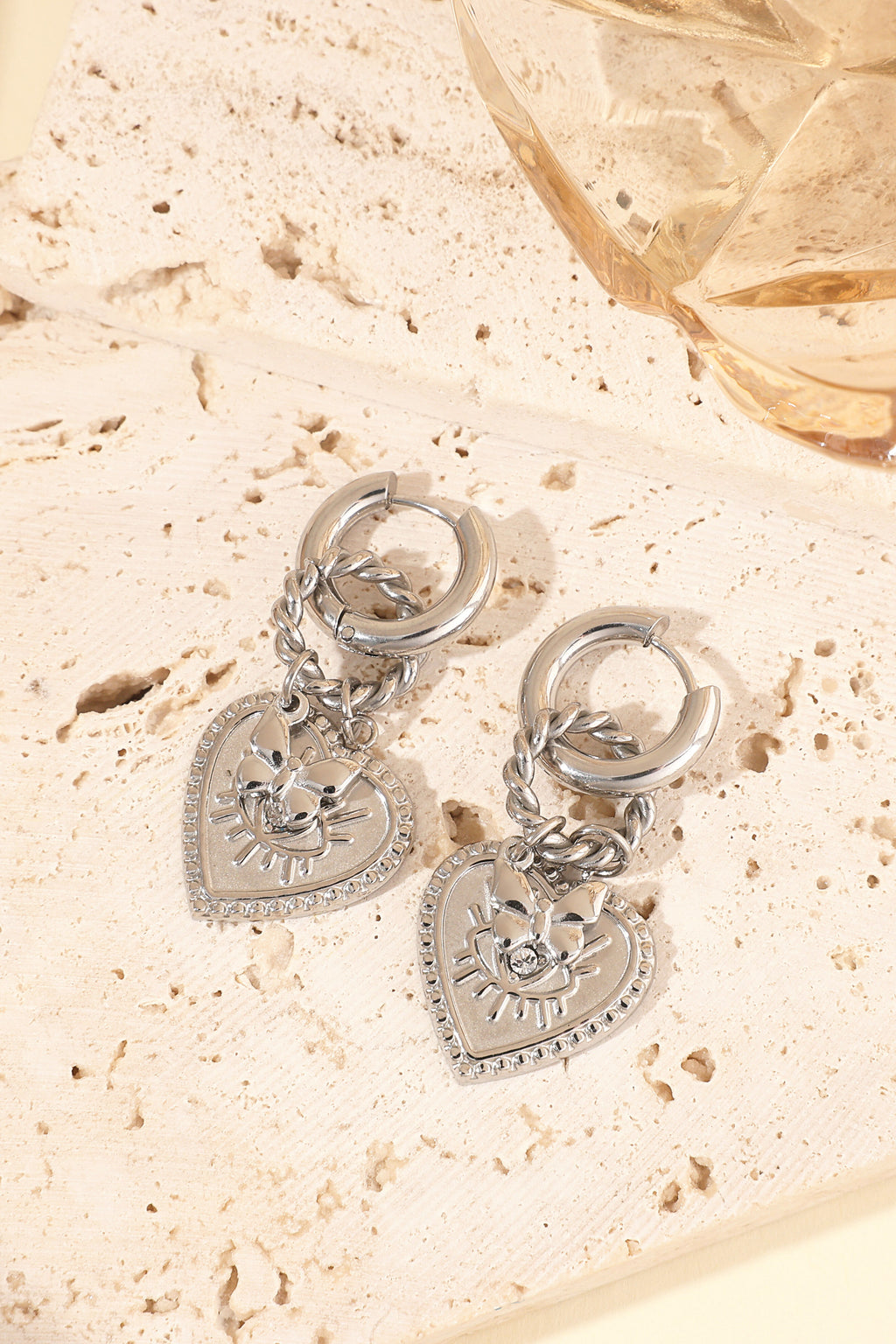 Elegant Heart-Shaped Drop Earrings for Daily Wear