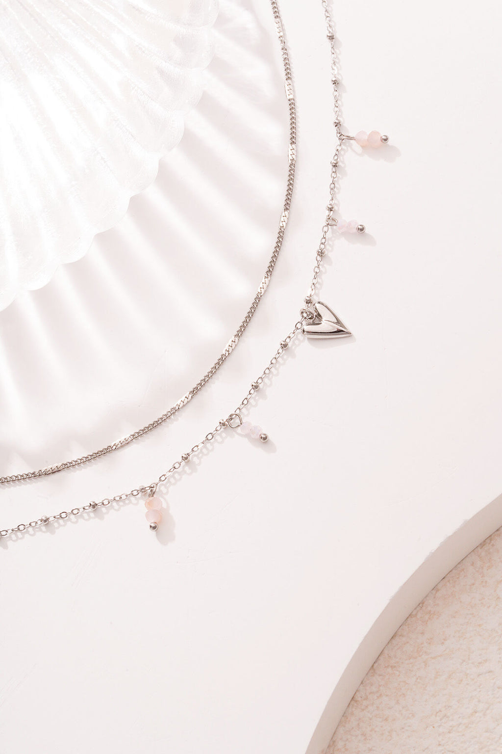 Charming Heart Multi-Layered Bracelet - Silver & Gold