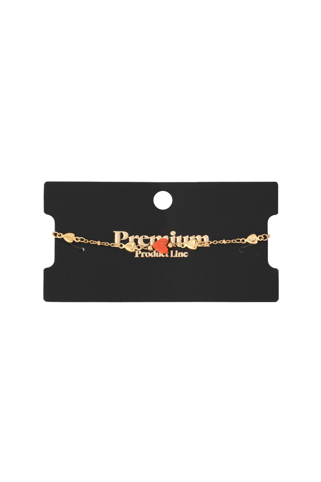 Charming Heart Stainless Steel Bracelet in Green and Orange