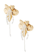 Charming Fuchsia Flower Dangle Earrings for Spring