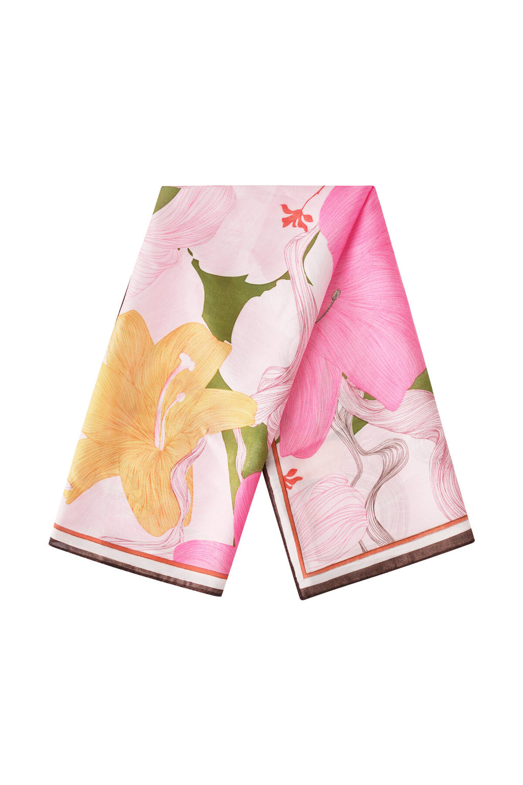 Romantic Floral Summer Scarf for Women, Casual All Fit