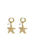 Gold Starfish Drop Earrings for Spring/Summer