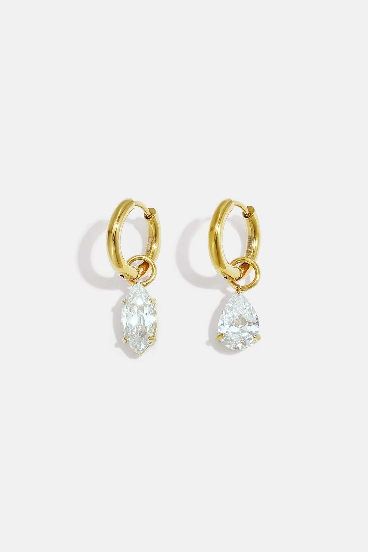 Pendientes colgantes de acero inoxidable con forma elíptica, sencillos para uso diario, de la serie Simple. Joyería para mujer.