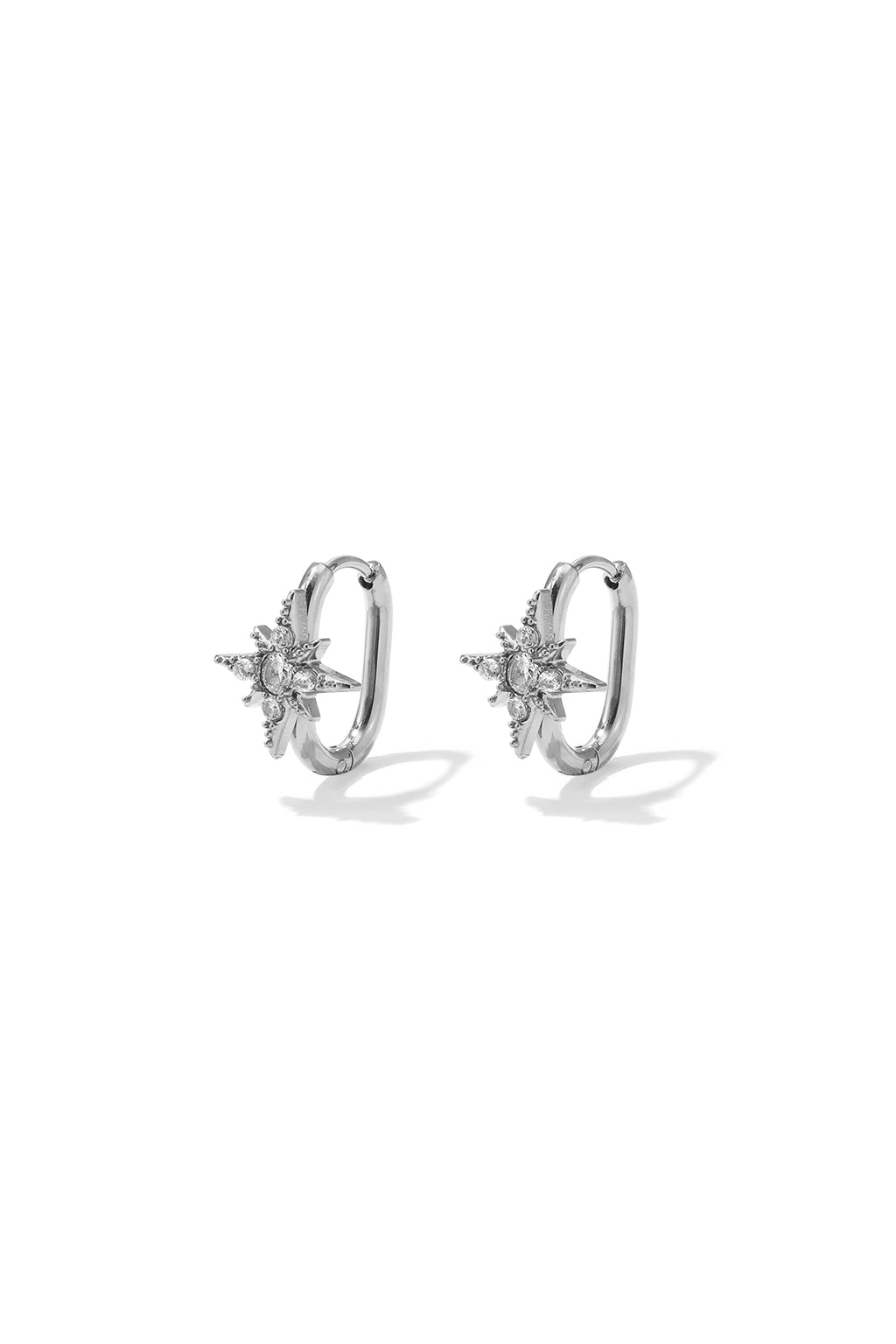 Pendientes de aro de acero inoxidable con forma irregular, sencillos, de la serie Daily Simple, joyería para mujer.