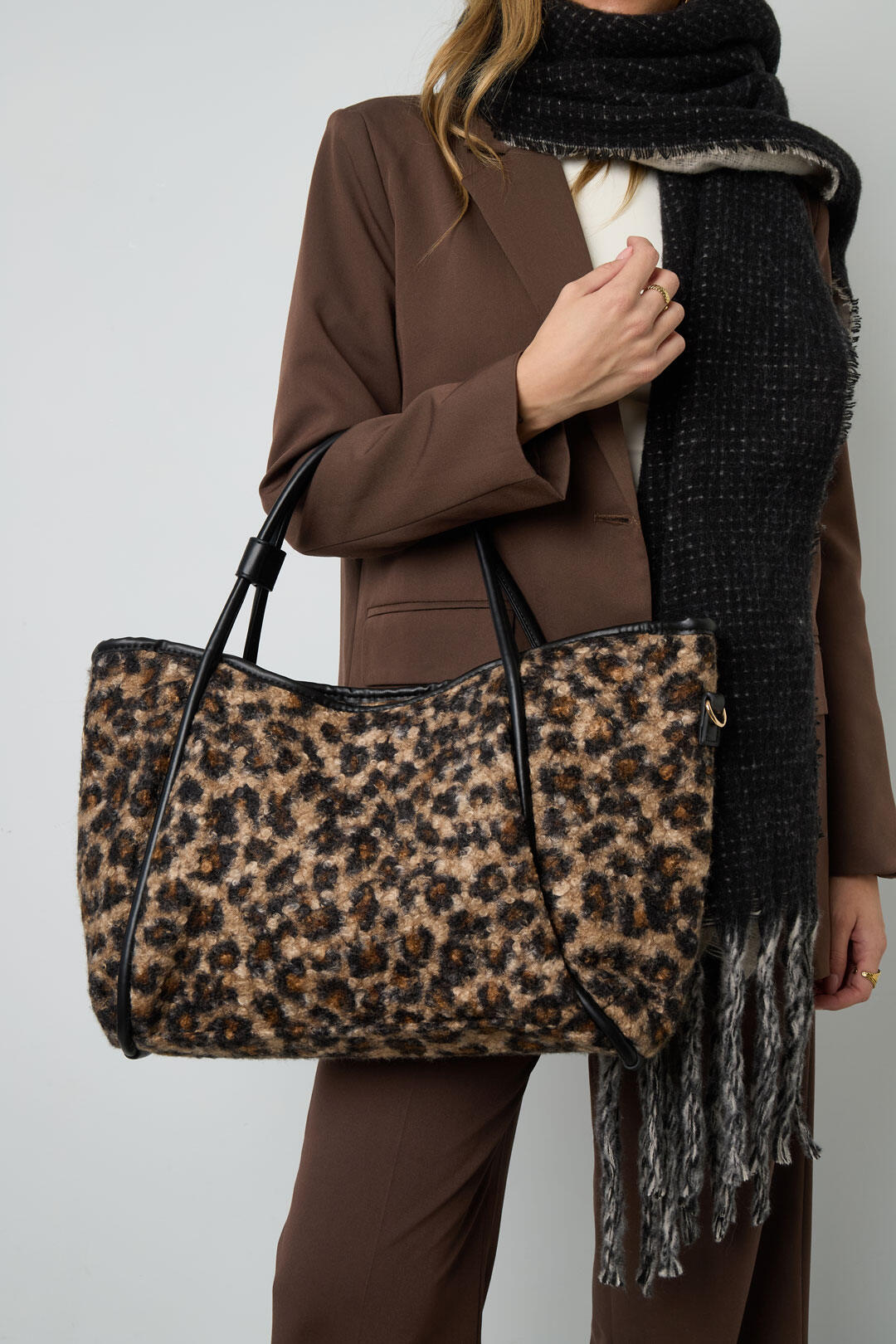 Chic Cotton Tote Bag for Women - Fall/Winter Essential
