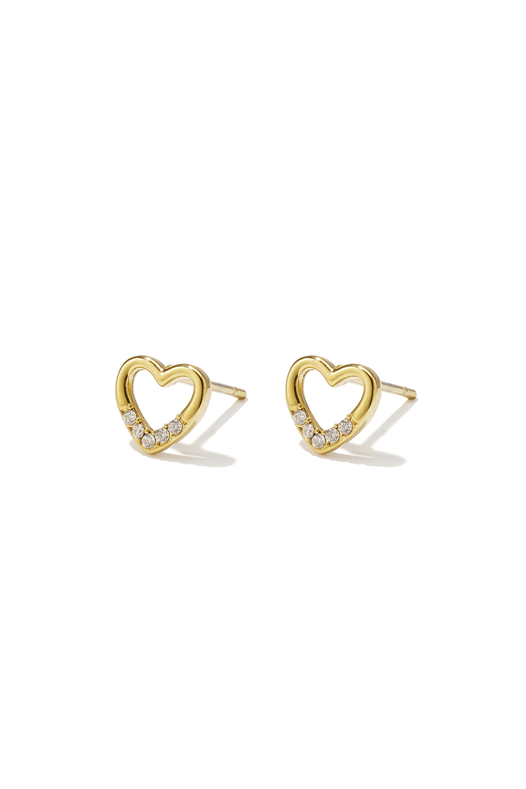 Pendientes de botón de acero inoxidable con forma de corazón, sencillos, de la serie Daily Simple, joyería para mujer.