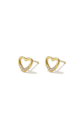 Pendientes de botón de acero inoxidable con forma de corazón, sencillos, de la serie Daily Simple, joyería para mujer.