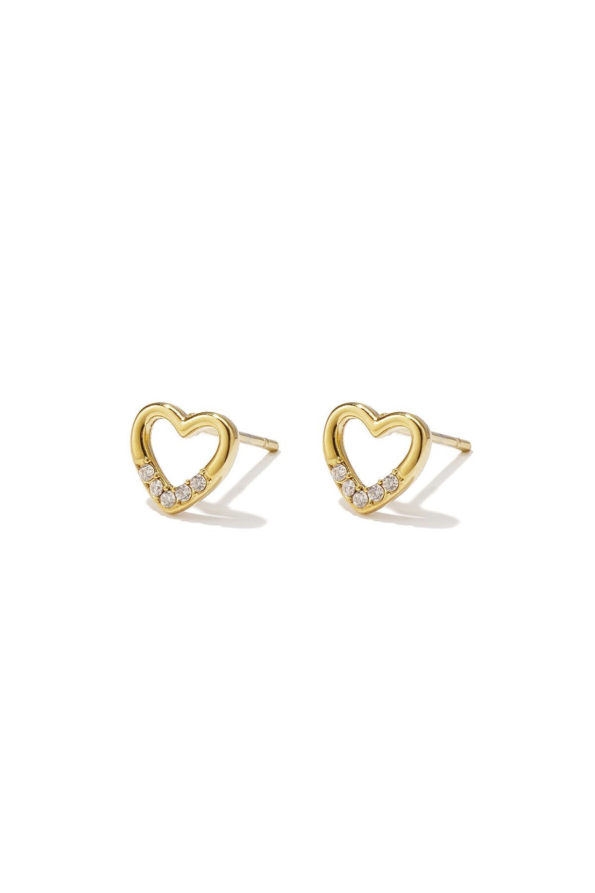 Pendientes de botón de acero inoxidable con forma de corazón, sencillos, de la serie Daily Simple, joyería para mujer.