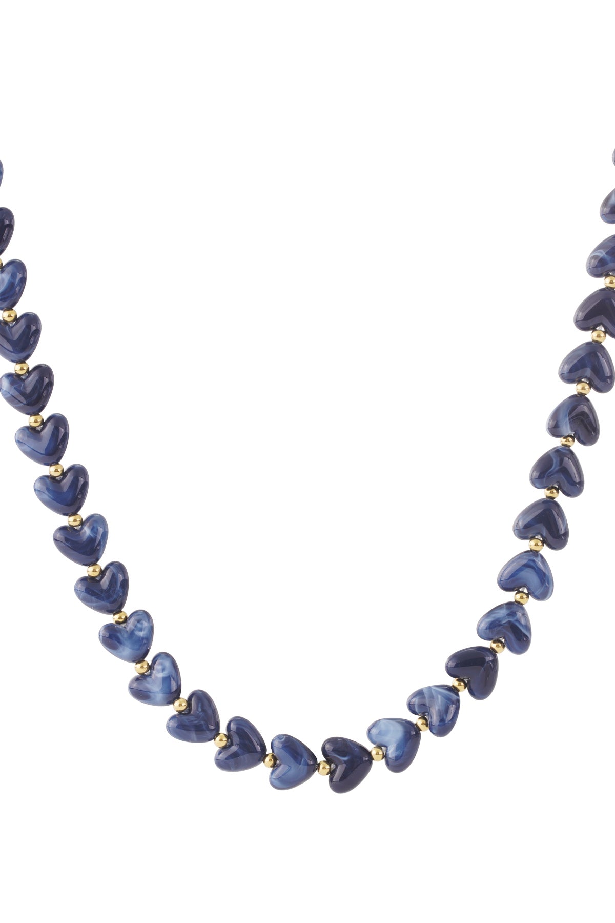 Collar cuentas corazones