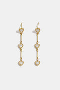 Pendientes colgantes de acero inoxidable con cadena, elegantes, ideales para reuniones o fiestas. Colección de lujo para mujer.