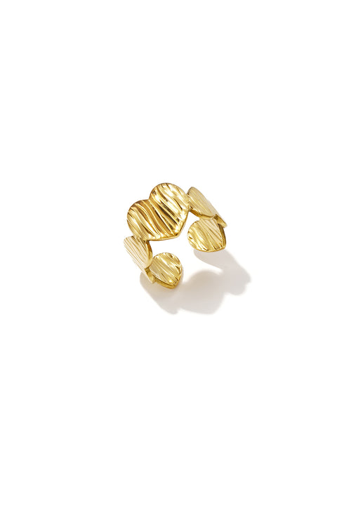 Anillos minimalistas de acero inoxidable con forma de corazón, de la serie Daily Simple para mujer.