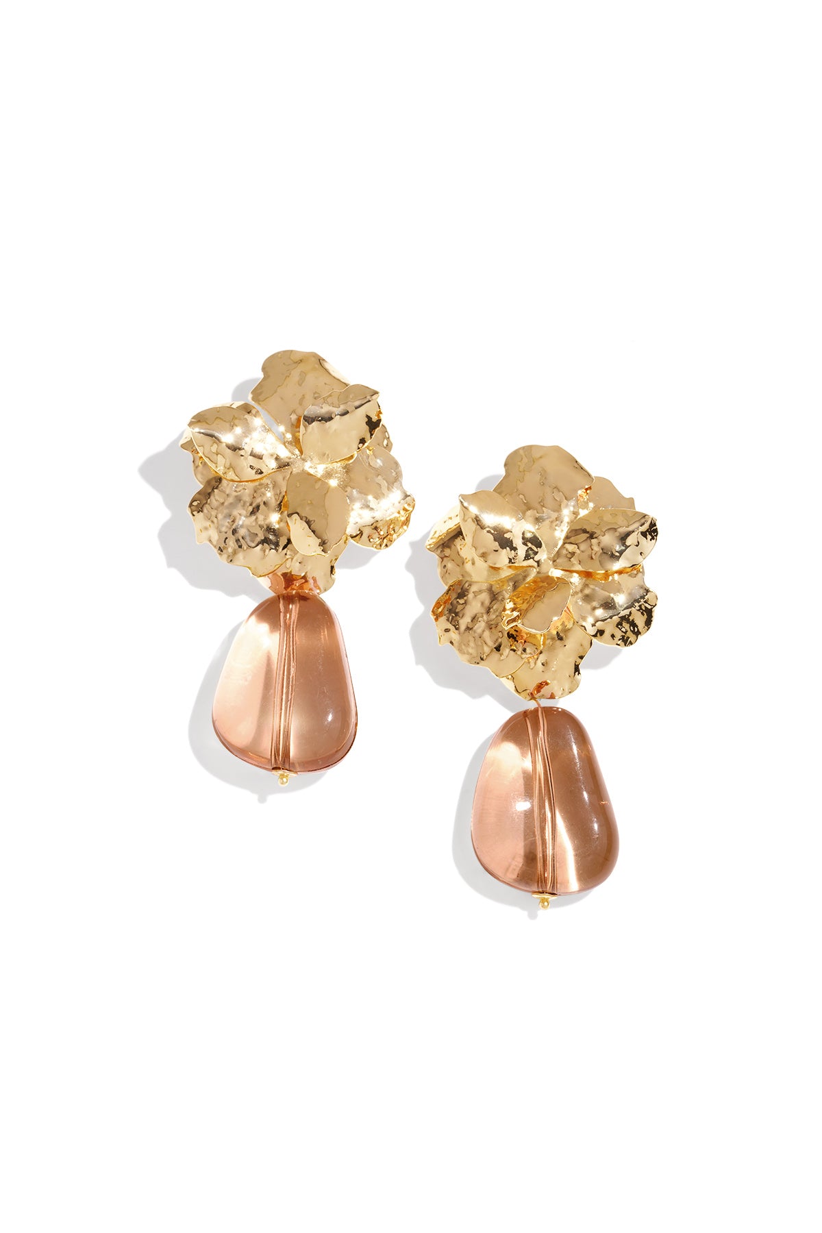 Luxurious Resin Flower Drop Earrings for Fall