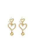 Pendientes colgantes de acero inoxidable con forma de corazón, estilo casual y sencillo para el día a día. Joyería para mujer.