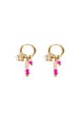 Charming Pink & Green Beaded Earrings for Spring