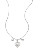 Elegant Devil's Eye & Heart Pendant Necklace