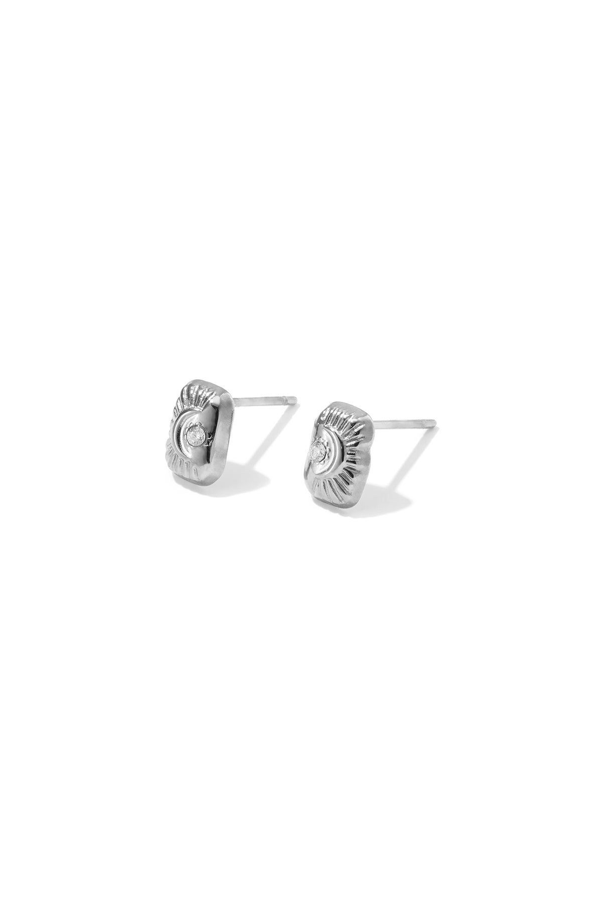 Pendientes de acero inoxidable con diseño de ojo del diablo, sencillos, de la serie Daily Simple, joyería para mujer.