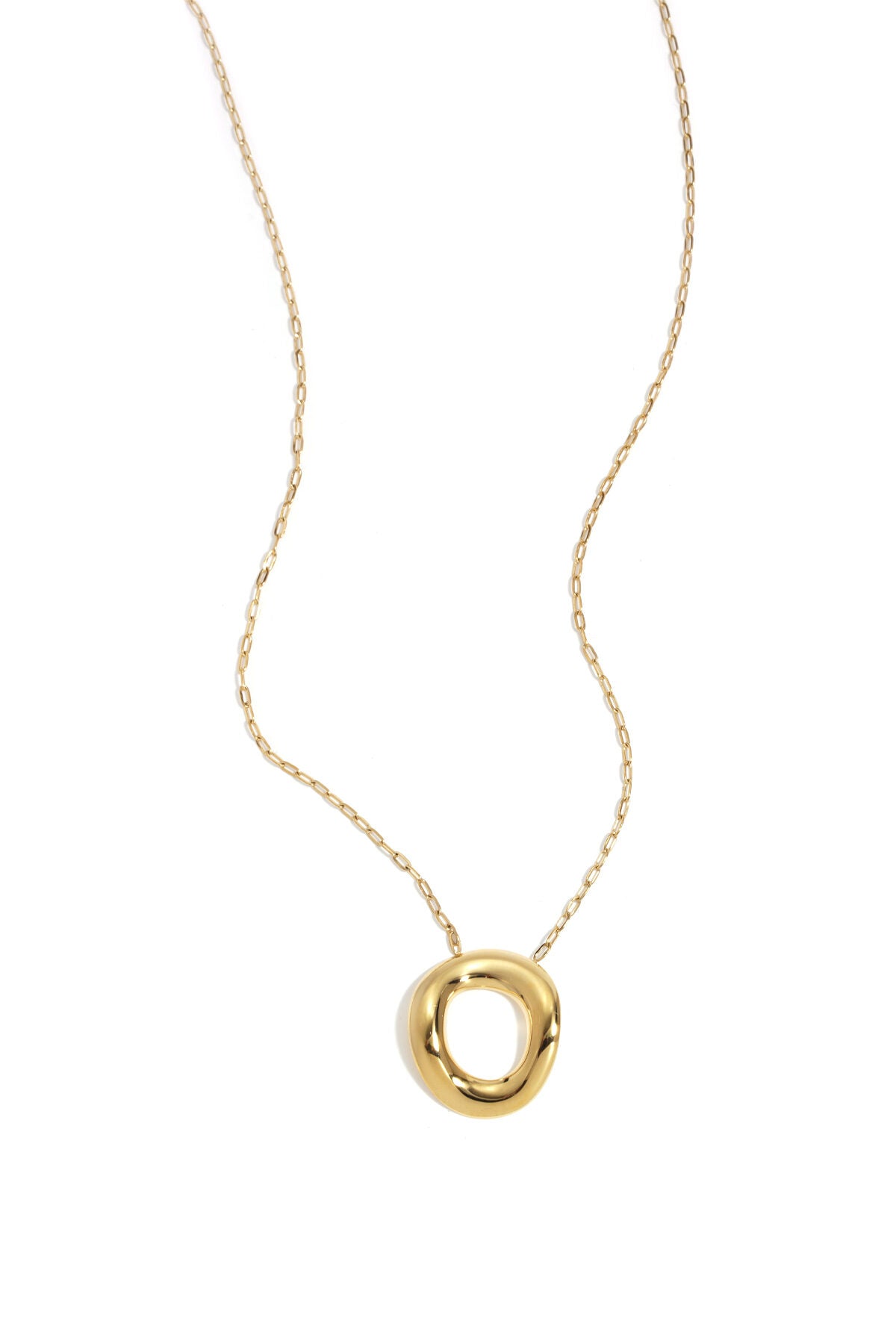 Stylish Stainless Steel Circle Pendant Necklace for Women