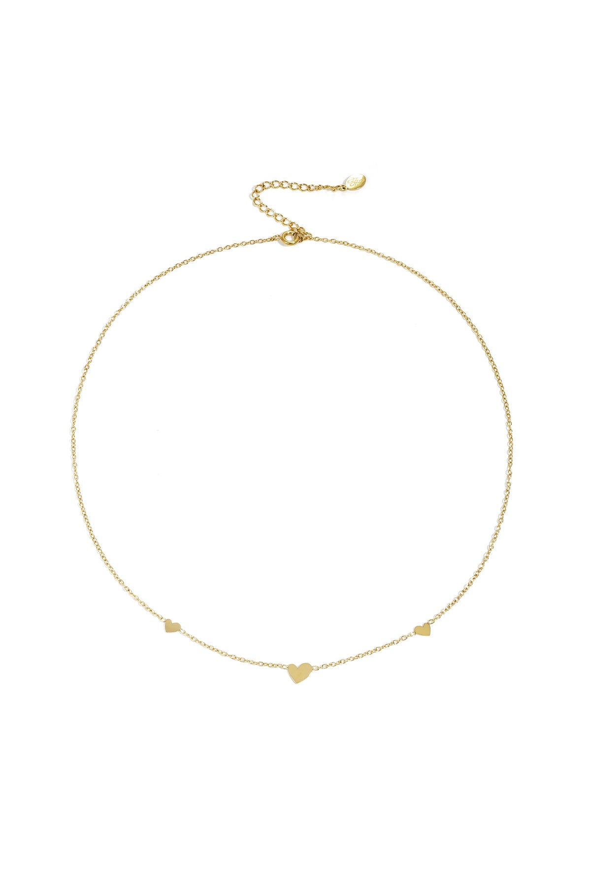 collar clásico con corazones
