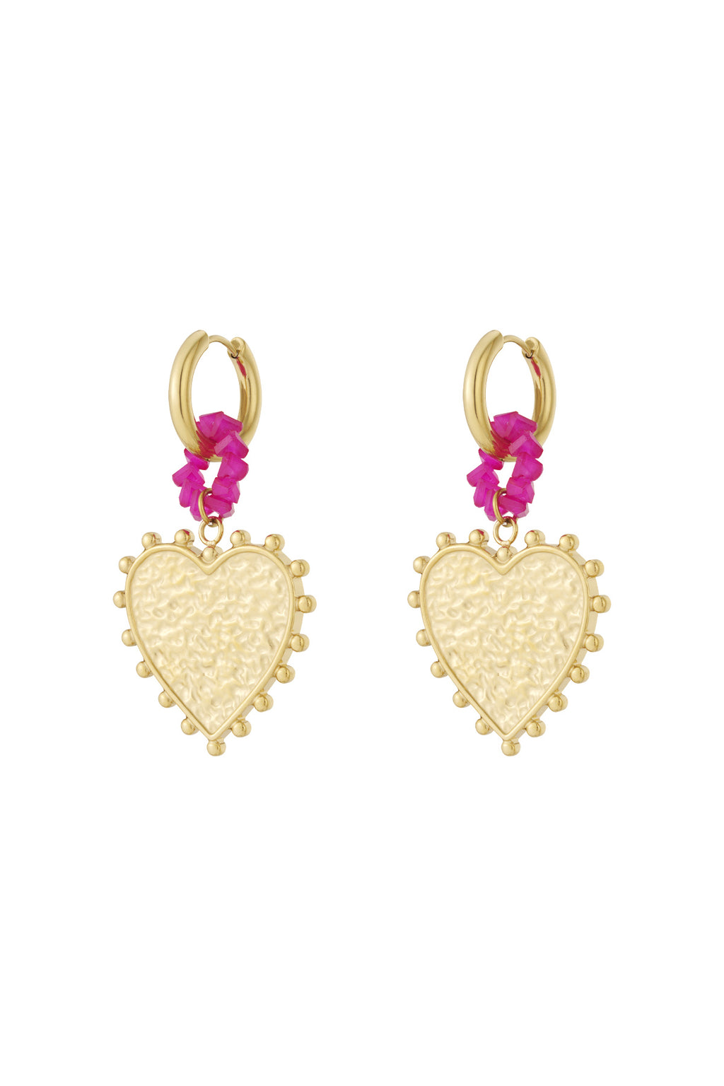 Stylish Gold Heart Drop Earrings for Daily Wear