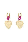 Stylish Gold Heart Drop Earrings for Daily Wear