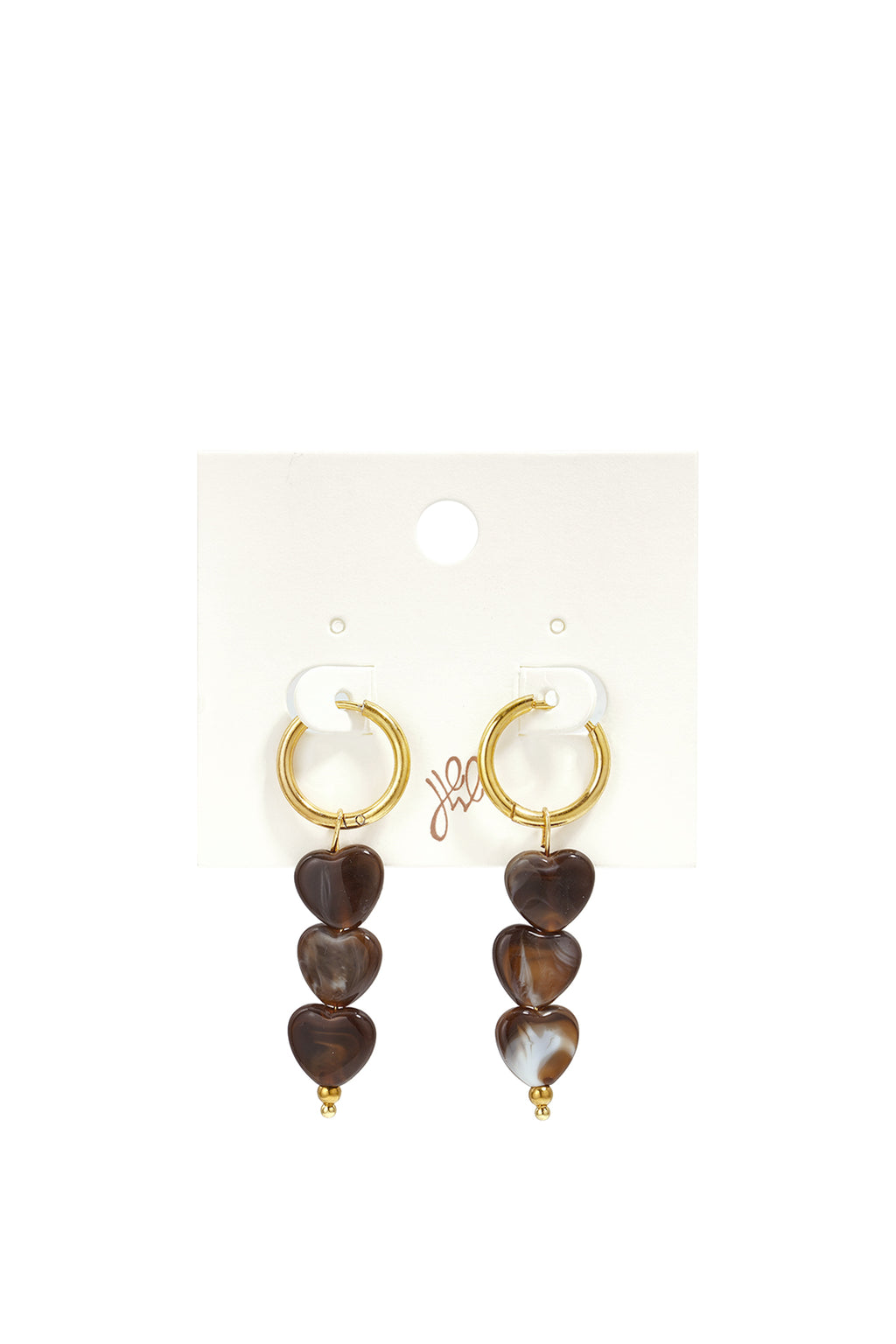 Pendientes de cuentas de acero inoxidable con forma de corazón, sencillos, de la serie Daily Simple, joyería para mujer.