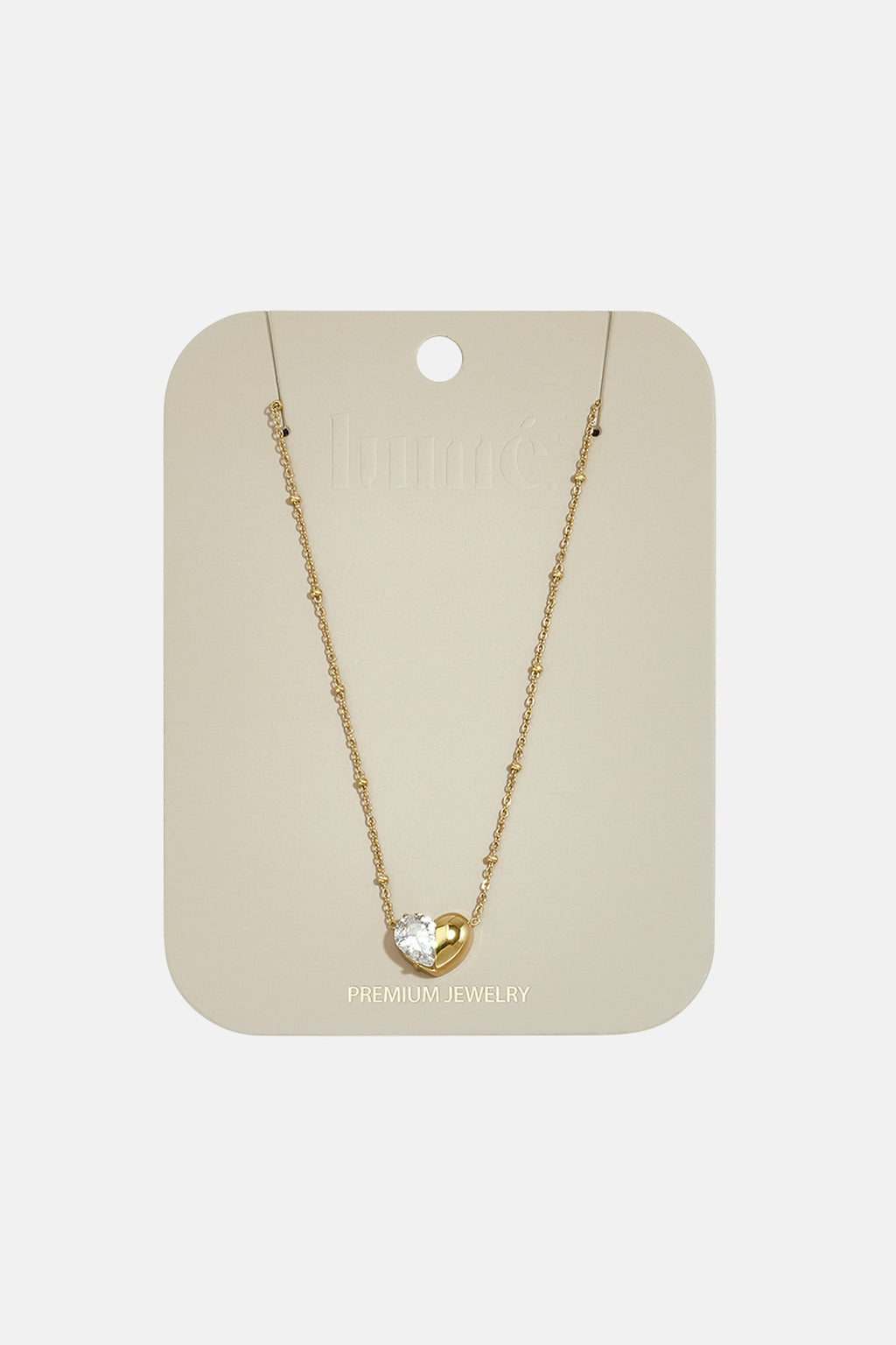 Collares con colgante de acero inoxidable con forma de corazón, de la serie Daily Simple para mujer.