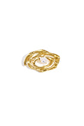 Stylish Gold-Toned Irregular Brooch for Everyday Wear