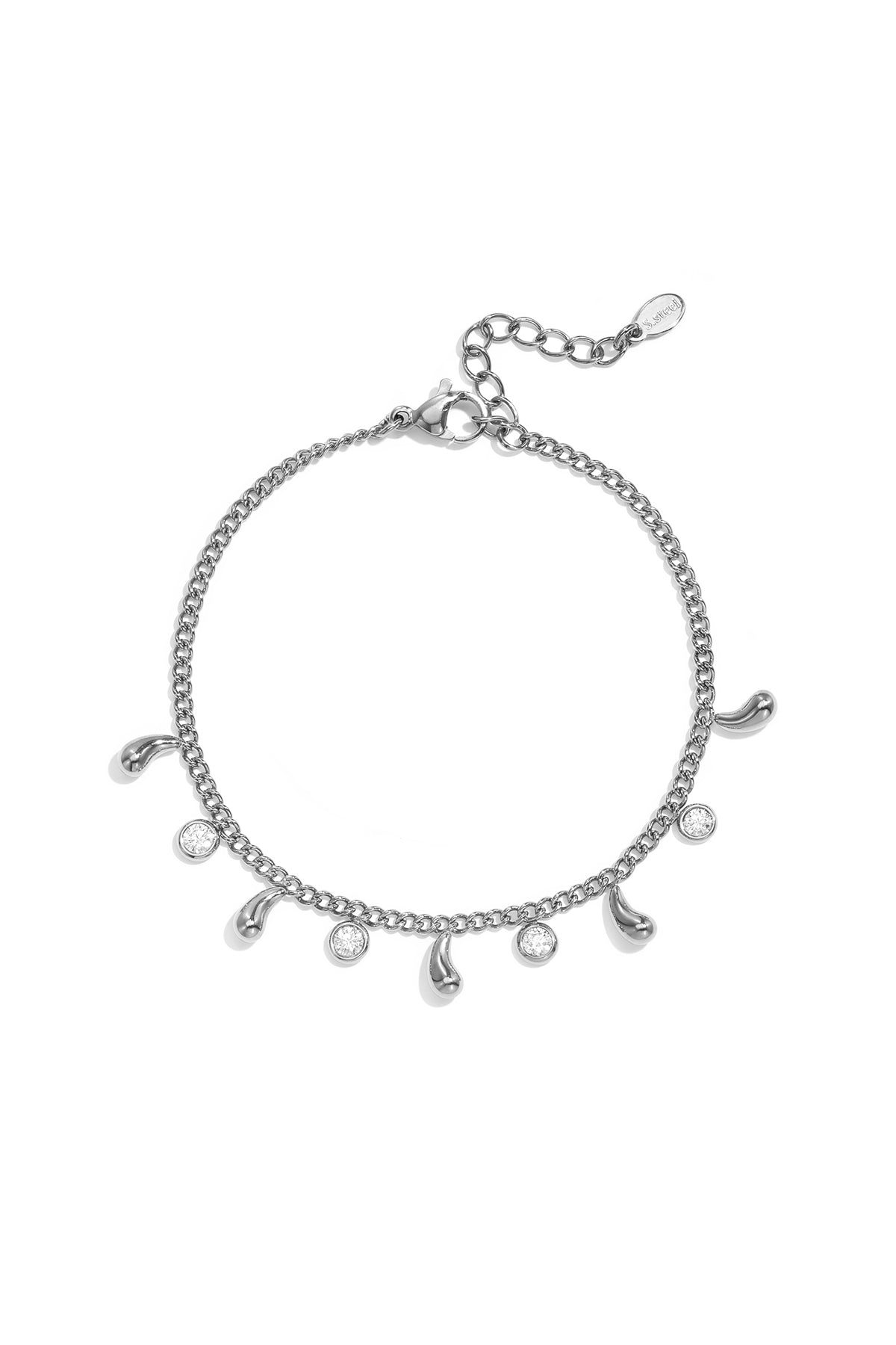 Pulseras con dijes de diamantes de imitación Droplet Simple Daily Simple Series Joyería para mujer