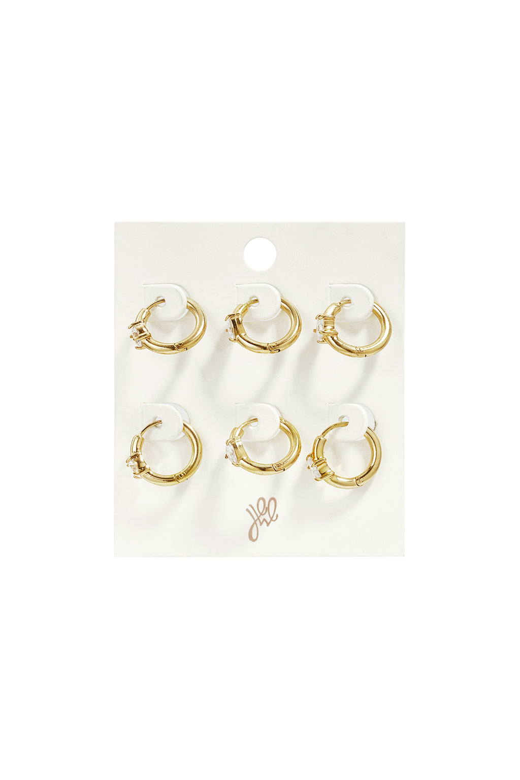 Conjunto de pendientes de acero inoxidable Circle Simple Daily Simple Series Joyería para mujer