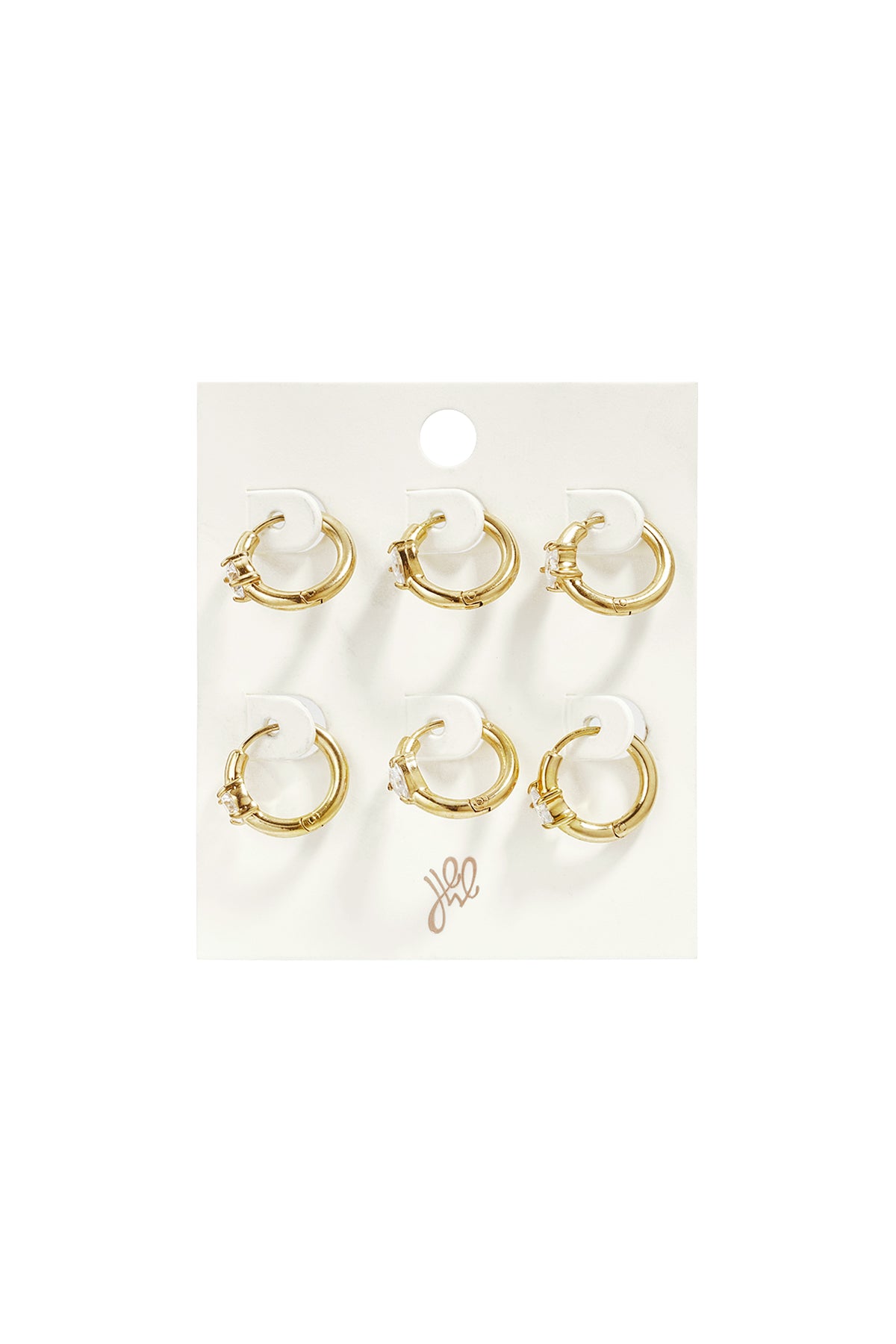 Conjunto de pendientes de acero inoxidable Circle Simple Daily Simple Series Joyería para mujer
